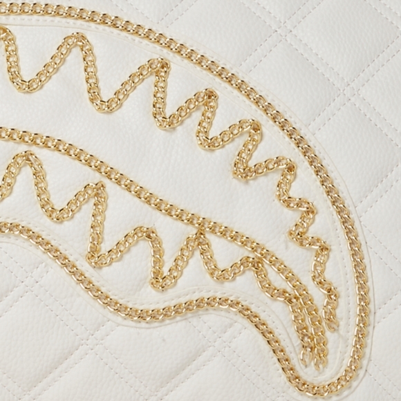 #SPRAYGROUND 💫Rivera Le Blanc Gold Chain Mini Duffle Bag# Cosplay Great! - Picture 10 of 15